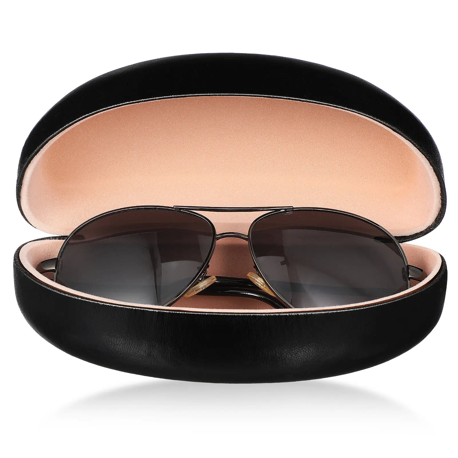 Stylish Hard Plastic Eyeglass Case Scratch Resistant Impact Proof Sunglasses Protective Storage Box Friendly Travel