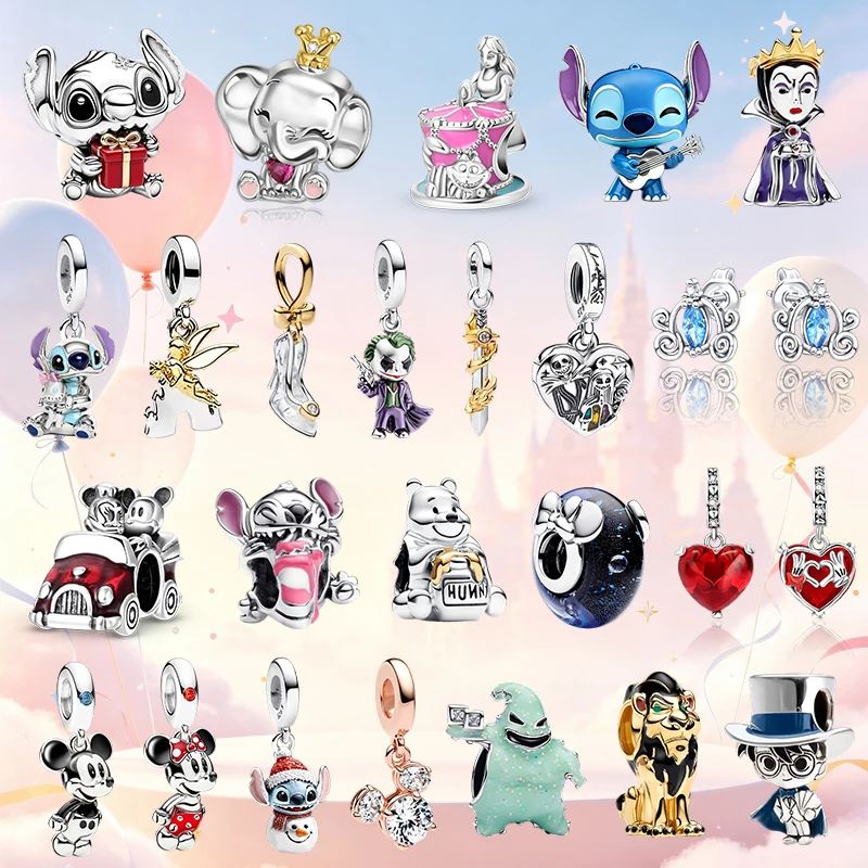 925 Silver Pendant Of A Little Monster Holding Gift Box And Mouse Driving, Suitable For Diy Bracelets Women's Birthday Gifts