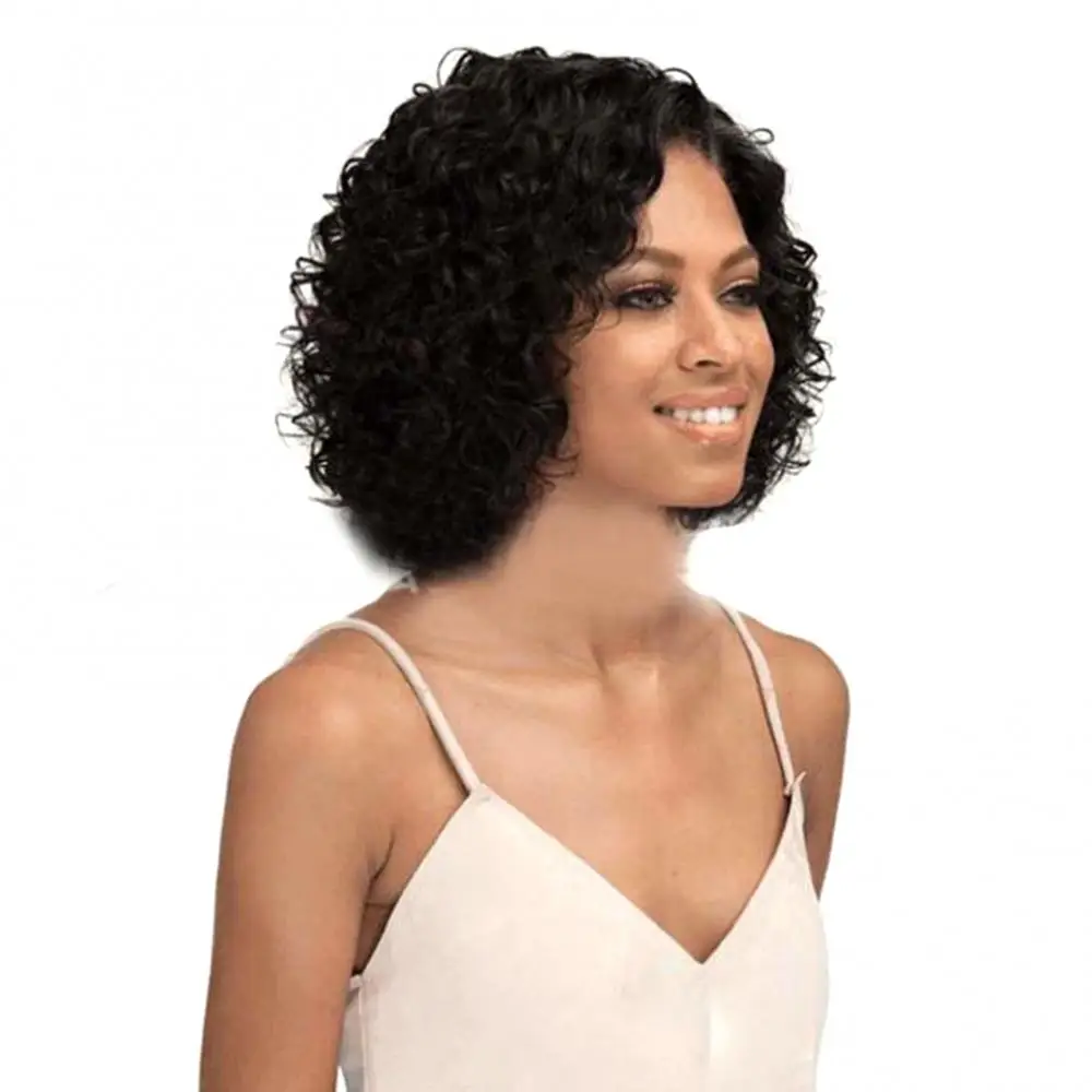 Water Wave Bob Wig Short Curly Human Hair Wigs For Women Side Parted Heat Resistant Honey Blonde Colored Wigs Brazilian Wigs