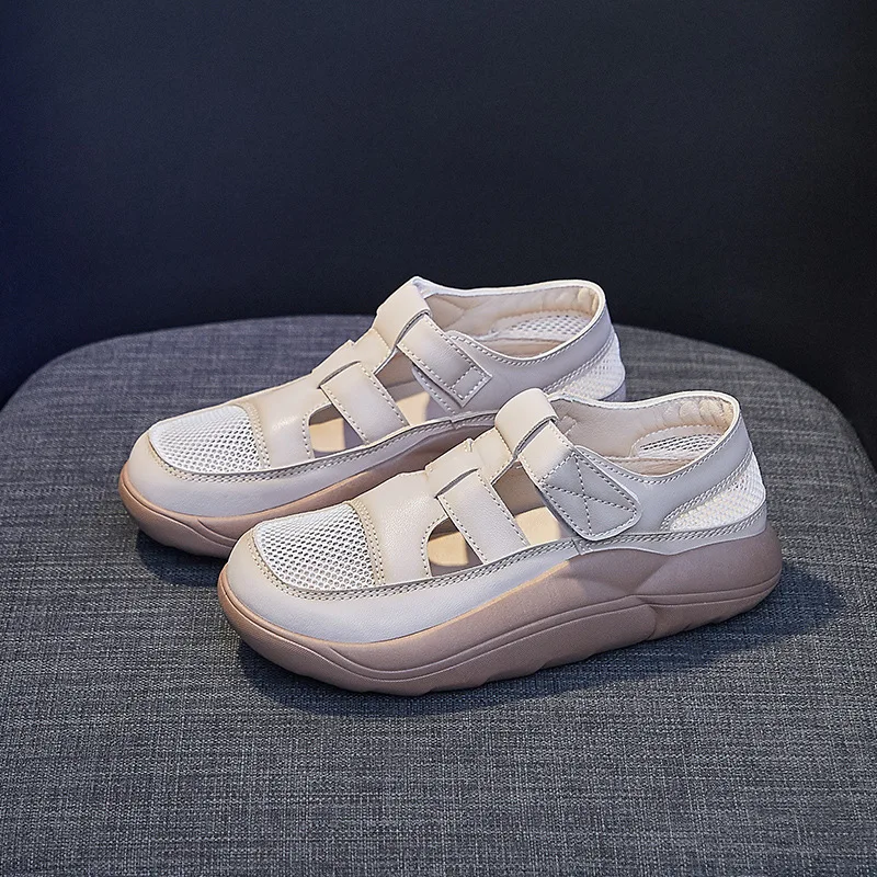 New Summer Women Shoes Breathable Female Sneakers Fashion How-Cuts Sports Casual Size 35-40