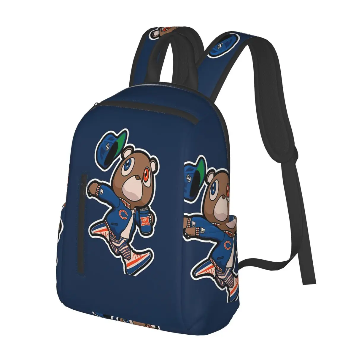 

Kanye West Dropout Bear Chicago Vintage Graduation Backpack School Bag Hiking Travel Daypack for Fashion Bookbag Shoulder Bags