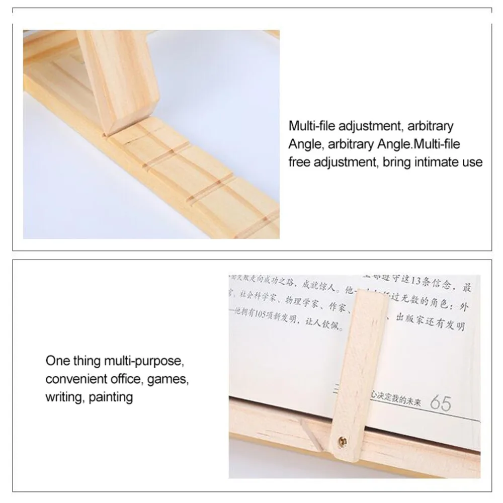Creative Wooden Book Stand Foldable Multiangle Reading Rack Cooling Adjustment Calligraphy Copying Stand Calligraphy