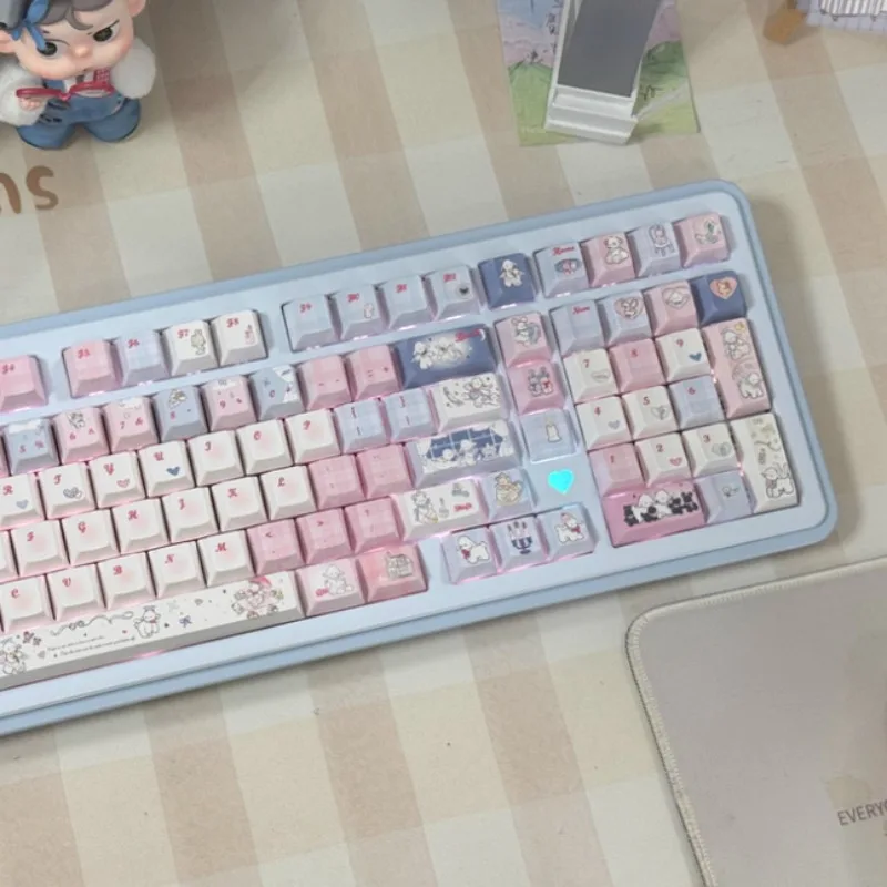 

Колпачки для клавиш Sleepy Sheep Happy Lamb на заказ PBT Cherry/SOA Profile Key Cap Милый мультяшный колпачок для ключей для геймеров DIY Оригинальный дизайн