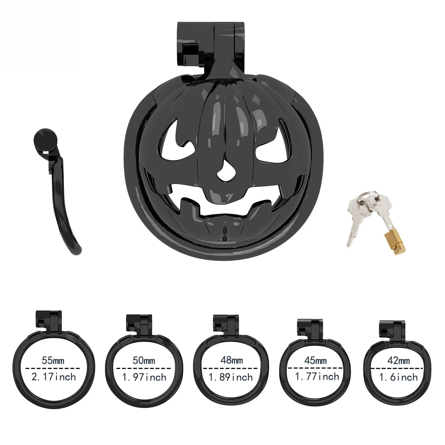 هدية الهالوين: قفص العفة للذكور، قفص الامتناع عن ممارسة التناول، قفص القضيب، جهاز العفة الإحليل، ألعاب جنسية بقفل Sm Cb للرجال 18+ #4