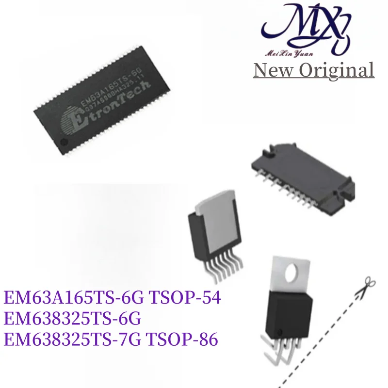 MXY 5Pcs EM63A165TS-6G TSOP-54 EM638325TS-6G EM638325TS-7G TSOP-86  chip IC new original