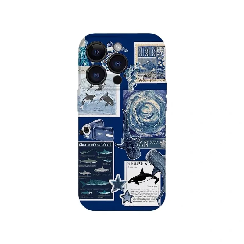 

Klein Blue Poster Ocean Phone Case for IPHONE 17 Air 16E 15PROMAX 14 Plus 13 12 MINI 11 PRO 16Plus XR XS MAX Acrylic Phone Cover