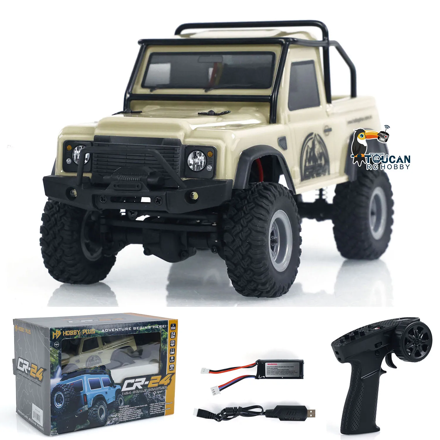 Hobby Plus RTR 1/24 Scale RC 4WD Crawler 4x4 Mini Off-road Vehicles Remote Control Climbing Crawler Car Model Toys TH24009