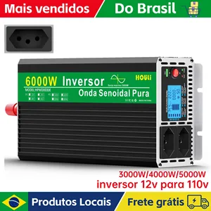 Hall Wechselrichter 12V 220V Pure Wave 2000W 3000W 4000W 5000W 5000W Spannungskonverter Con 1 Tomas de la y USB, ich bin unverändert, Pantalla LCD hat an Solarsystemen, Caravans, Trainer, Camping geeignet 12 Hauptverkäufe Wechselrichter 3000W - №11