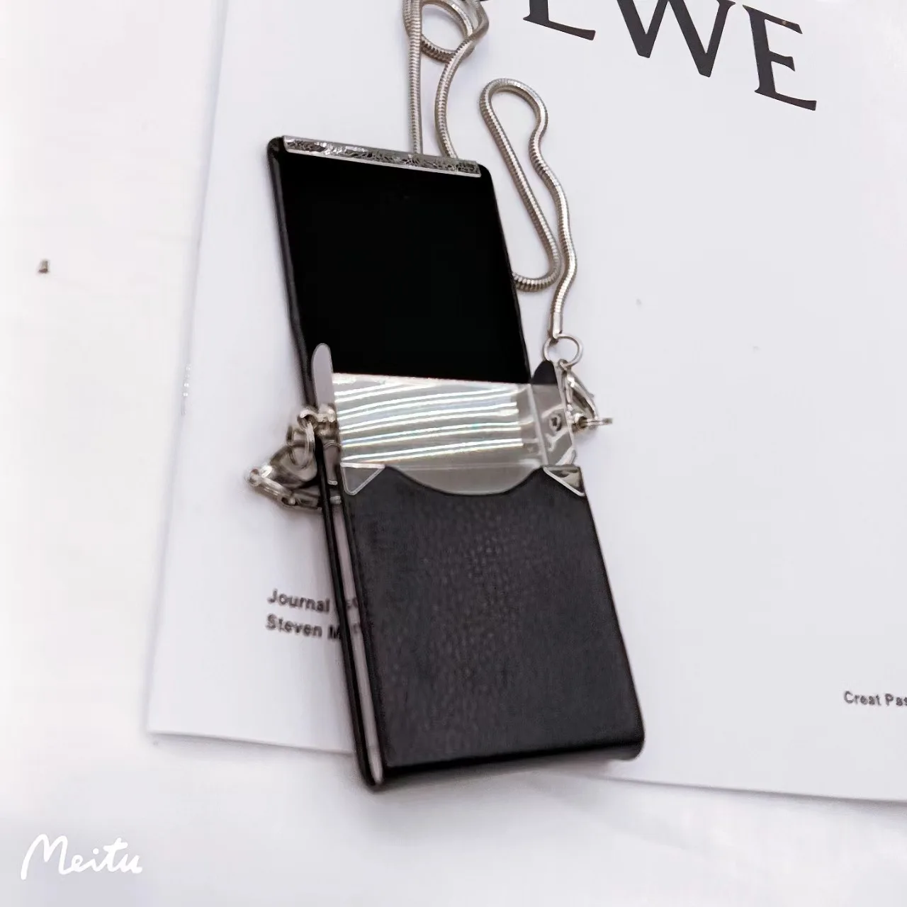 Mini mała kwadratowa torba crossbody dla wonem modna torba na karty modna metalowa srebrna krawędź metalowa torba na ramię z łańcuszkiem akcesoria