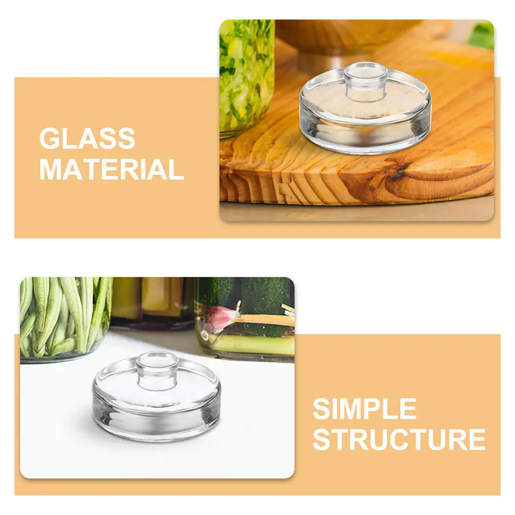 3Pcs Glass Fermenting Weights Wide Mouth Jar Fermentation Weight for Sauerkraut Kimchi Pickling Jars Fermenting Weights