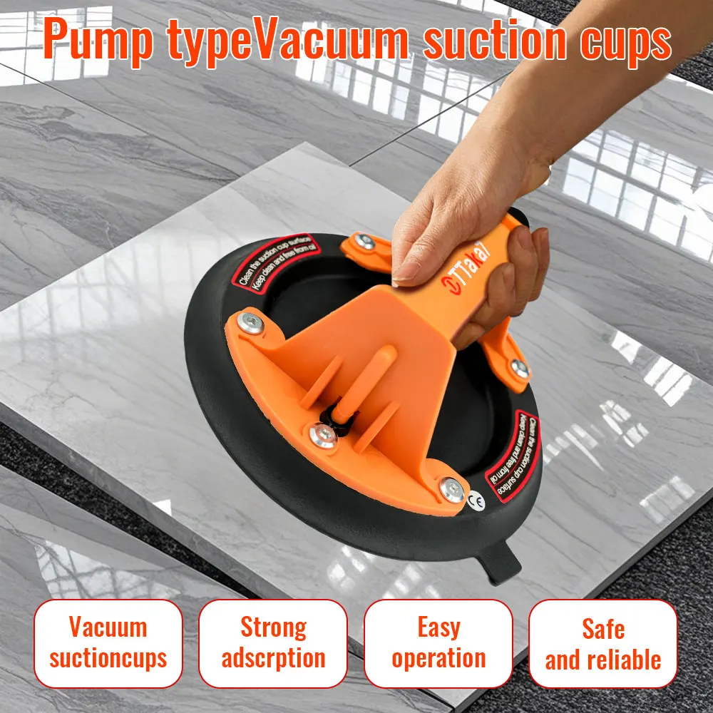 8 Inch Upgrade vacuum Suction Cup Glass Lifter Powerful Heavy Duty Vacuum Lifter for Granite & Glass Lifting Window Replacement