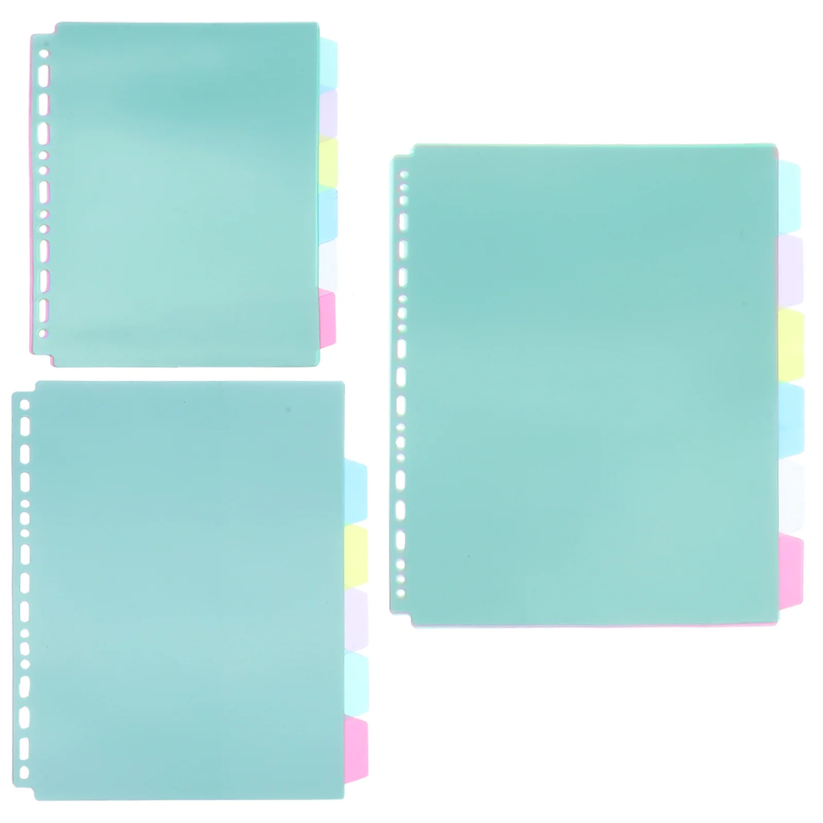 

3 set 3 Sets Binder Dividers Extra Wide Plastic Tabs Separators for Books Reports Journals Notebooks Index Labels Page Markers
