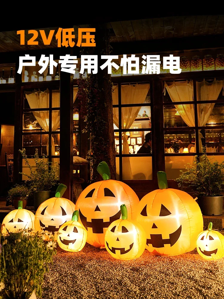 

Halloween Inflatable Pumpkin Lantern Air Model Balloon Ornament Kindergarten Theme Scene Arrangement Props Ornament Dress Up