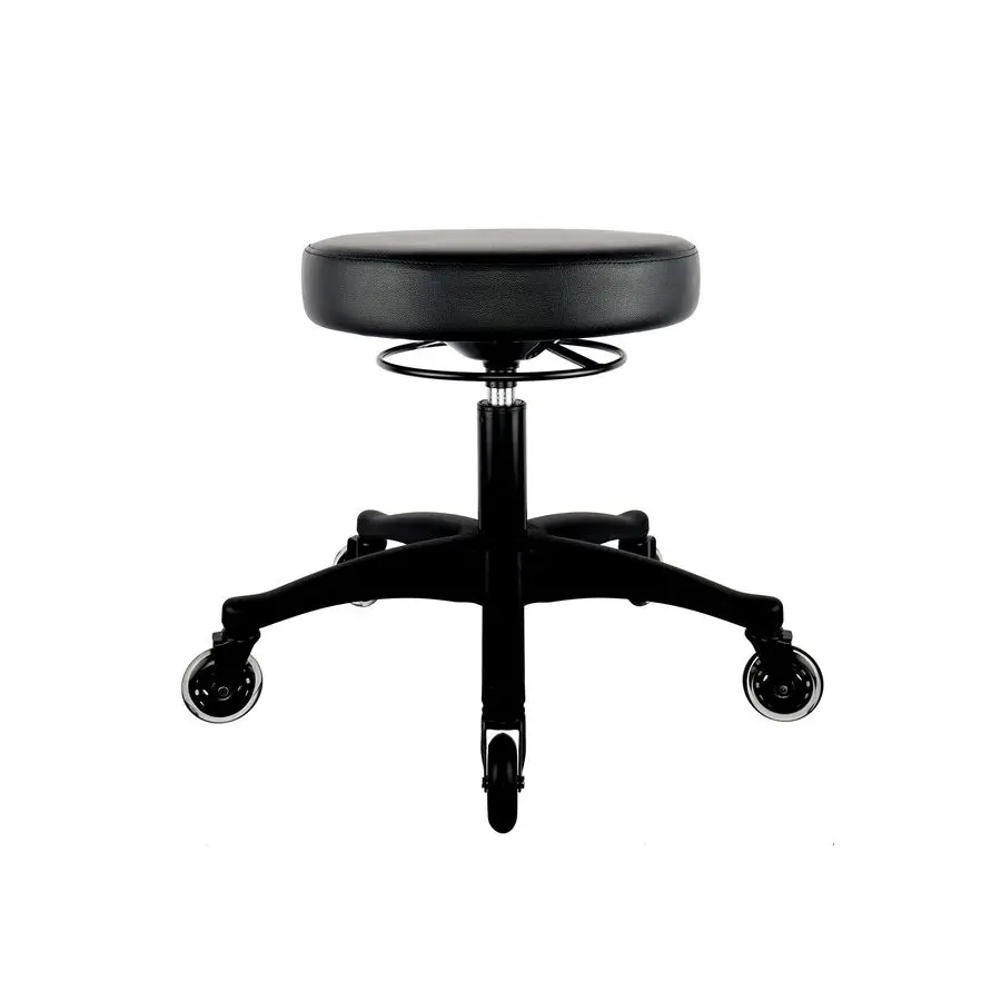 เก้าอี้ทรงกลมปรับความสูงได้ 15 ระดับ แข็งแรง ทนทาน ผลิตและจัดส่งภายใน 24 ชั่วโมง เหมาะสำหรับสปา ทางการแพทย์ ห้องปฏิบัติการ ล้อเลื่อนยางสีดำ