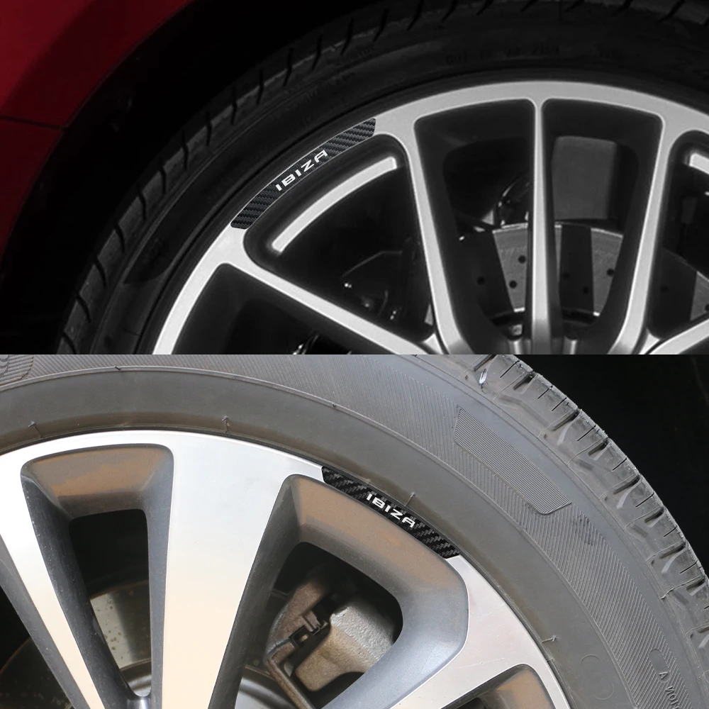 For Seat Leon Ibiza Altea Cordoba Arona Arosa Ateca Alhambra Exeo Mii Tarraco Toledo Styling  Accessories Car Wheel Rim Stickers view 3