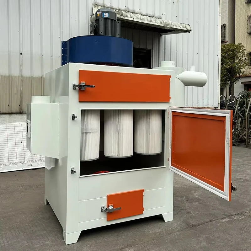 Automatic Industrial Dry Sandblasting Machine Steel Grit High Efficiency PLC Engine Controlled Surface Conveying Dust Cleaner