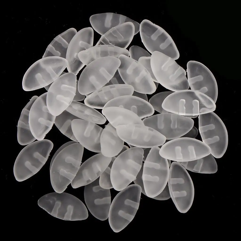 Eyeglass Silicone Nose Pads Oval Shape Push in Replacement Pad for Glasses Daily Comfort Pack