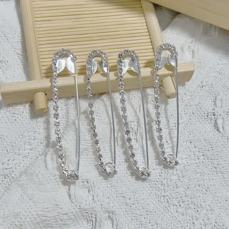 652F 10 Stücke Dazzling Faux Kristall Brosche Pins Zarte Brosche Pins Einzigartige Pullover Clip Für frauen Bekleidung