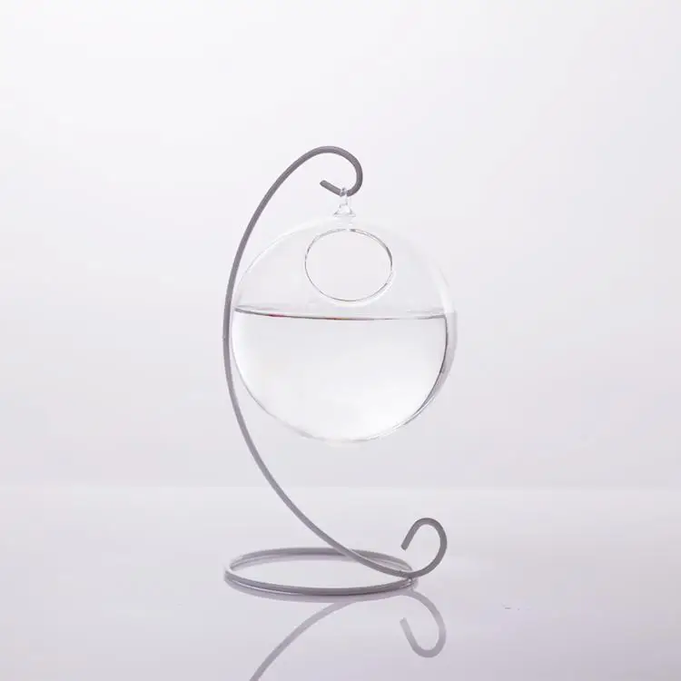 Hanging Vase Transparent Glass Ball Mini Flower Planter Decorative Bottle for Room Interior Home Decor