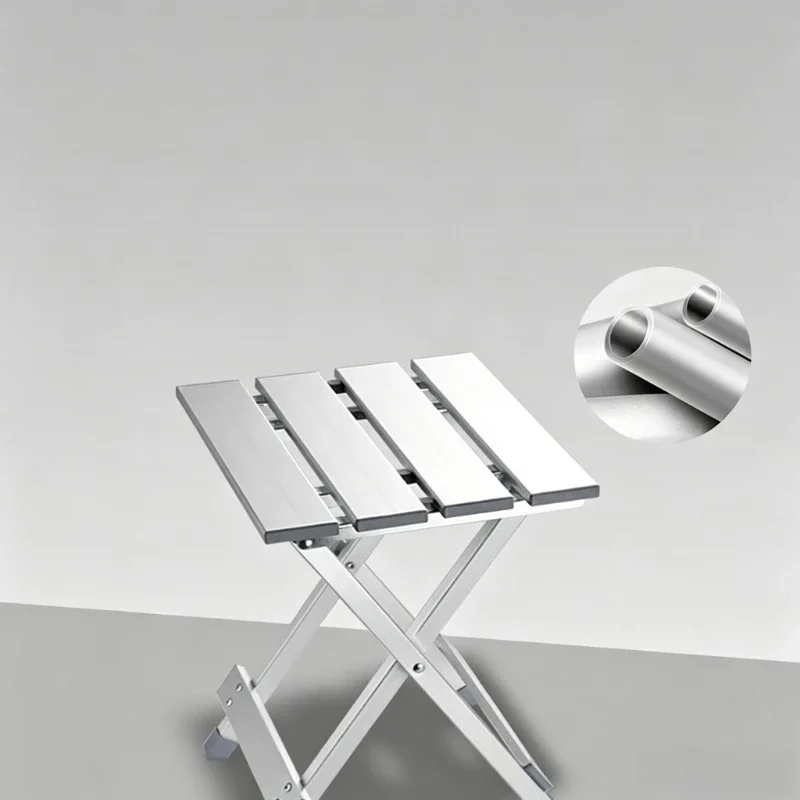 Portable Foldable Aluminum Alloy Folding Stool for Home Use - Simple and Compact Garden Accessories