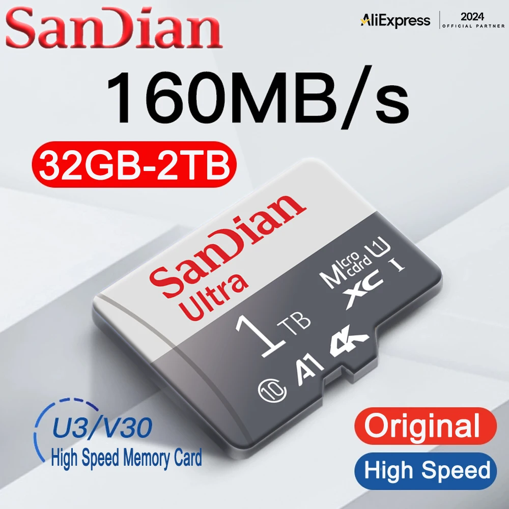 2TB 1TB Micro TF SD Card U3 V60 High Speed Flash Memory Card 512GB 256GB 128GB for sandisk SD Card For Nintendo Switch Games