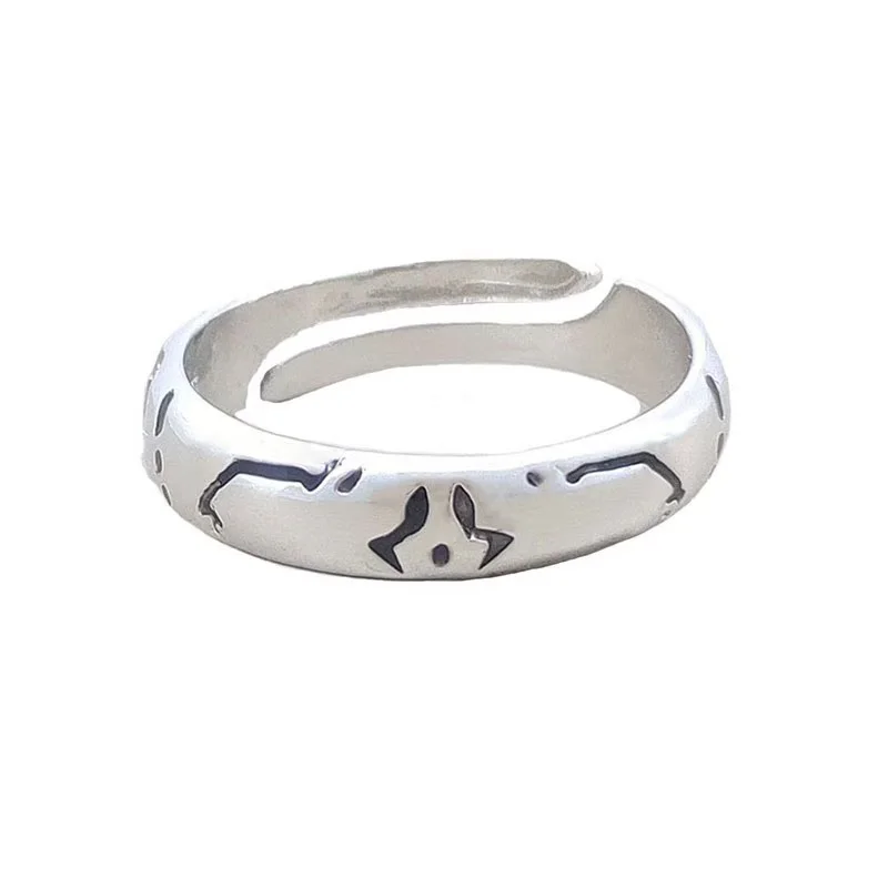 Anime Jujutsu Kaisen Ryomen Sukuna Itadori Yuji Ring Cosplay Metal Opening Adjustable Unisex Rings Jewelry Prop Accessories Gift