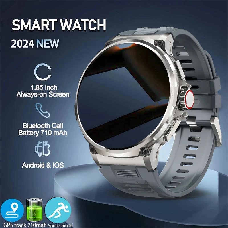 For Huawei Xiaomi Smart Watch Bluetooth Call 710 mAh 1.85 inch Ultra HD Large Battery Sports Fitness GPS Trajectory Smartwatch