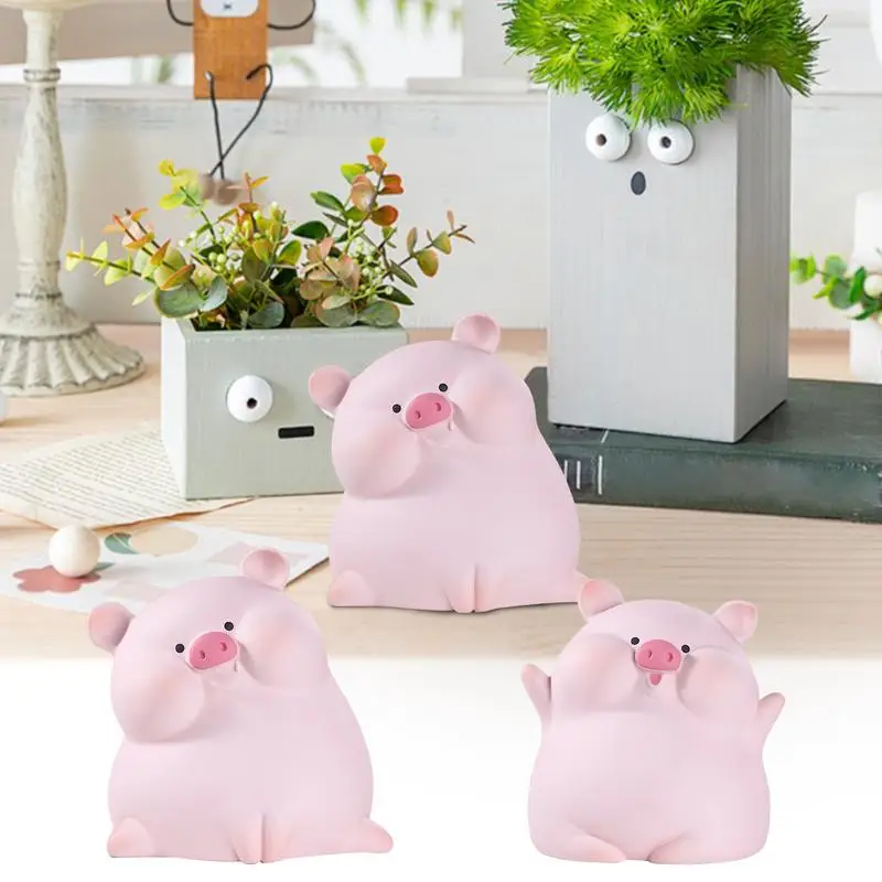 어린이용 깨지지 않는 귀여운 레진 저금통, 현금 저축용 데스크탑 가정 장식 (침실, 거실, 서재용)