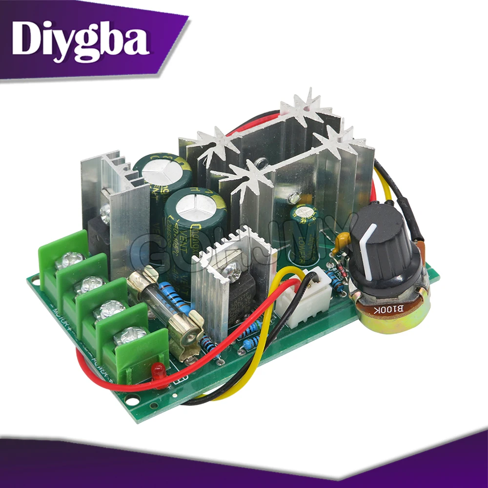 DC motor speed regulator 12V24V36V48V high-power drive module PWM controller 20A current regulator