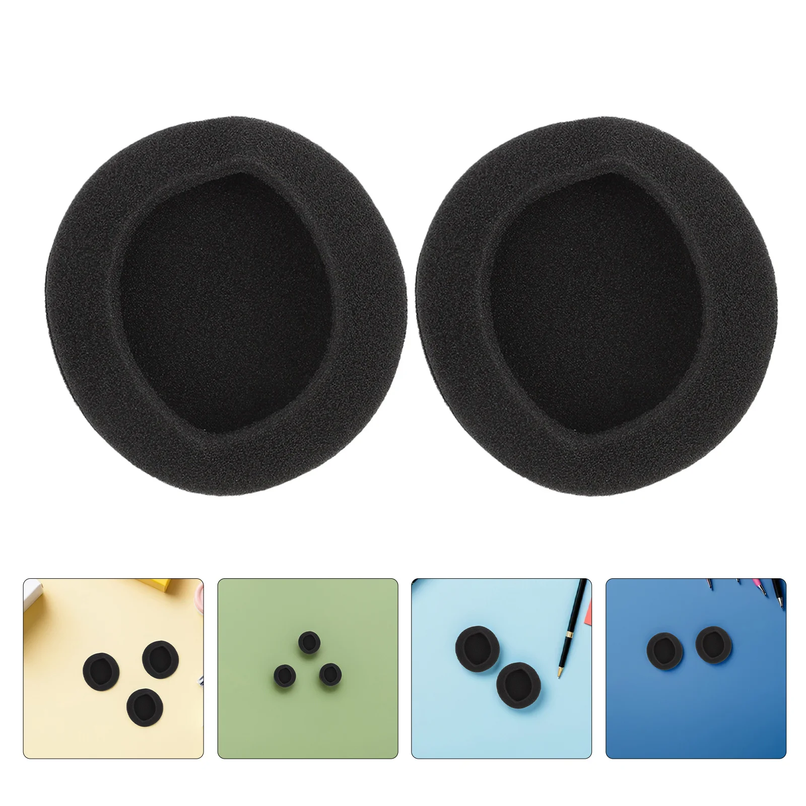

24Pcs Replacement Ear Pads Sponge Cushions 55Mm Soft Sweatproof Headphone Covers for Office Telephone Headsets Enhanced Noise