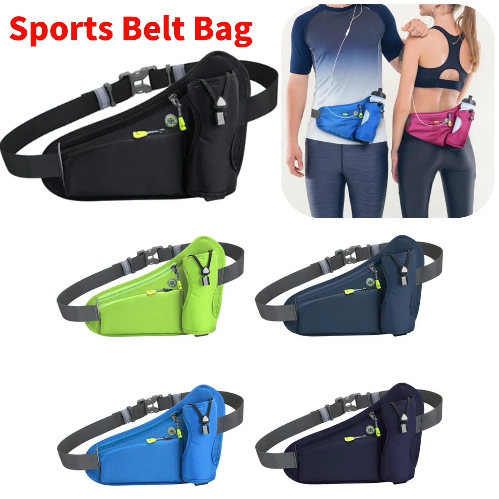 

Hydration Belt Pack Reflective Running Waist Bag Large Capacity Water Bottle Holder Bag Multifunction for Running Cycling Bags
