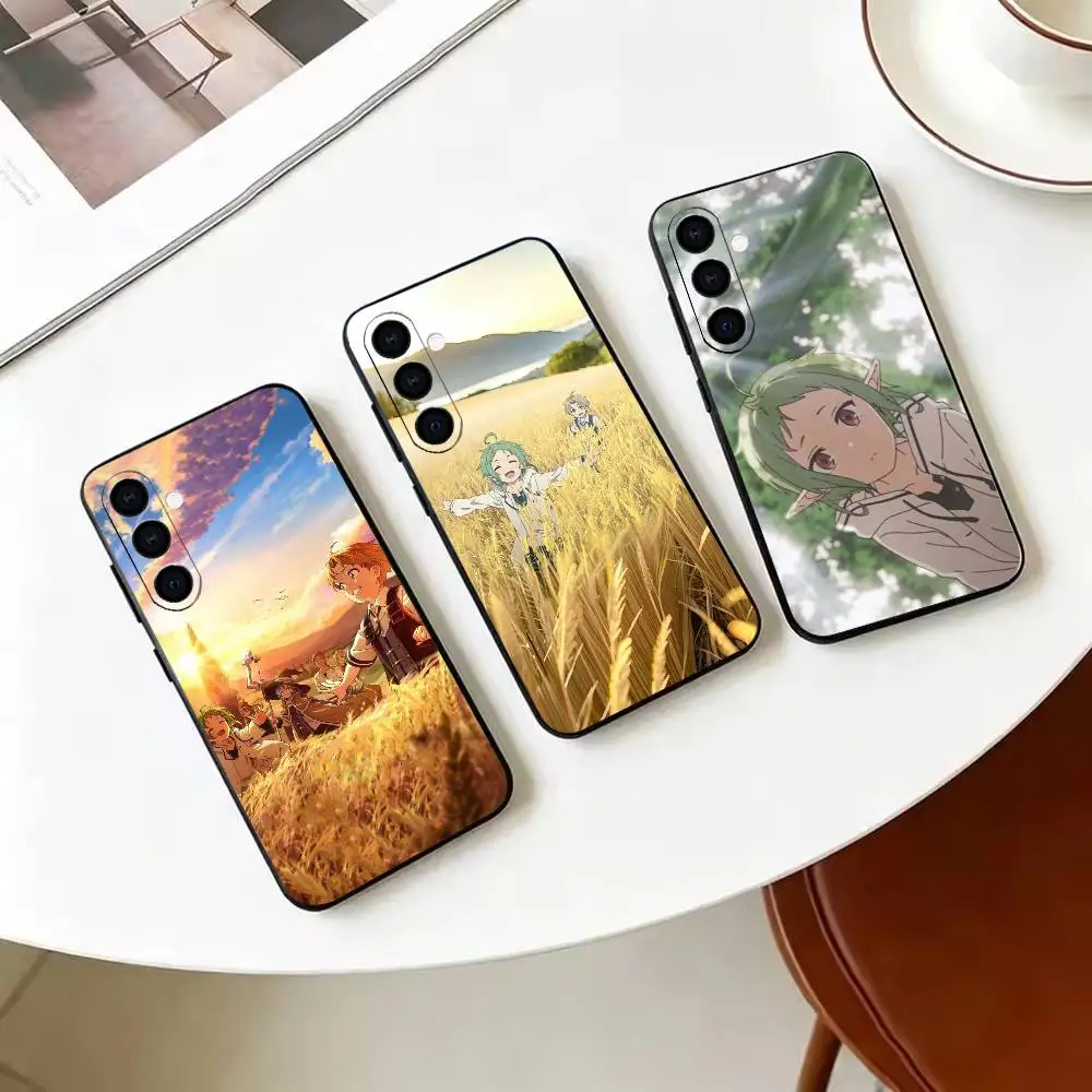 Isekai Reborn Mushoku Tensei Jobless Reincarnation Black Soft Silicone Phone Case for Samsung Galaxy A73, A42, A72 A70, A53, A52