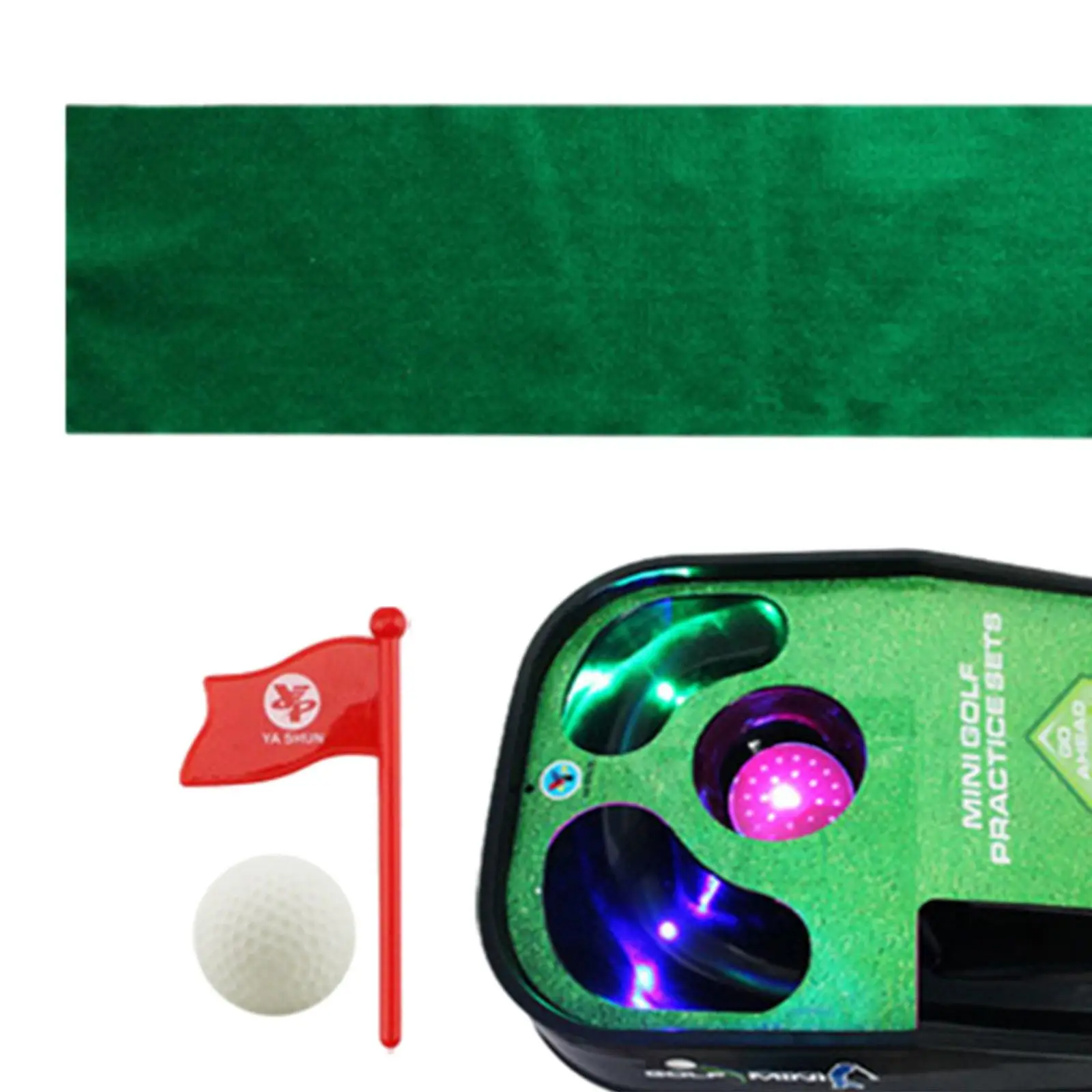مجموعة جولف للأطفال الصغار مع حصيرة وضع، كرة واحدة، 2 أقطاب جولف ألعاب جولف لهدايا عيد الميلاد للأولاد والبنات من عمر 3-5 سنوات