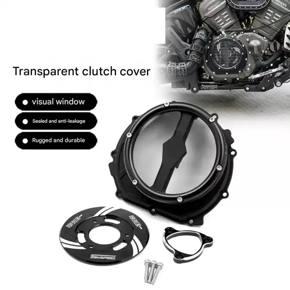 Suitable for Benda Grey Stone ROCK 707 modification: transparent clutch cover and engine side cover accessories.
