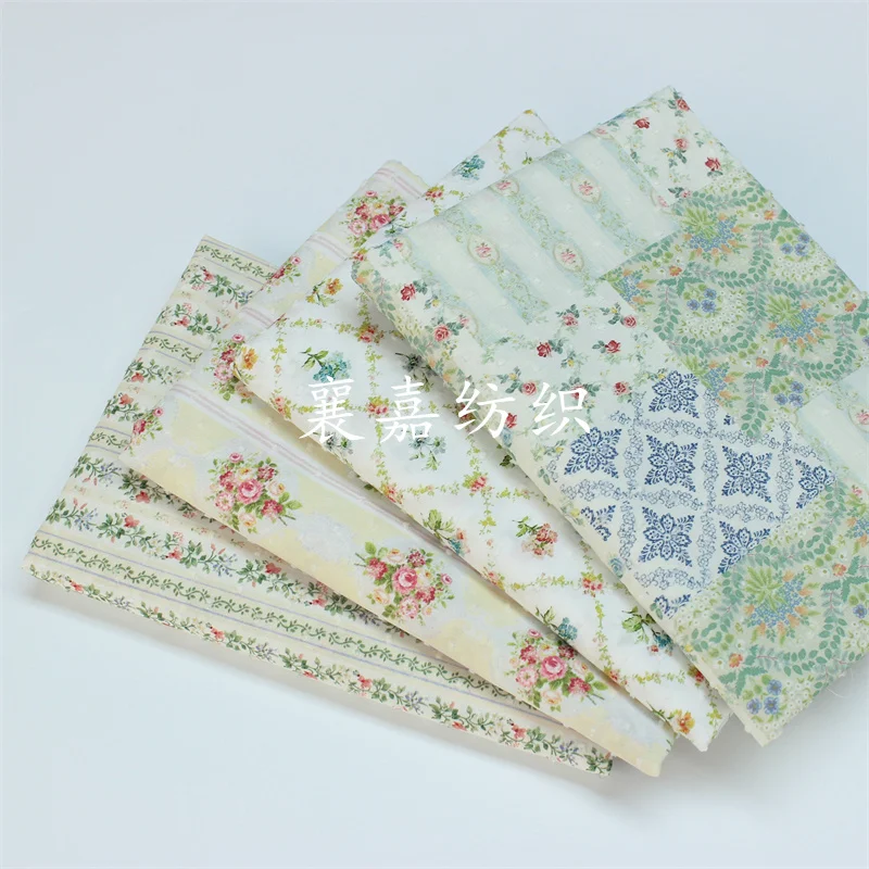 145x50cm Cotton cut Fabrics for DIY Handcrafted Children's Clothing and Dressmaking - Floral Print Patchwork Material