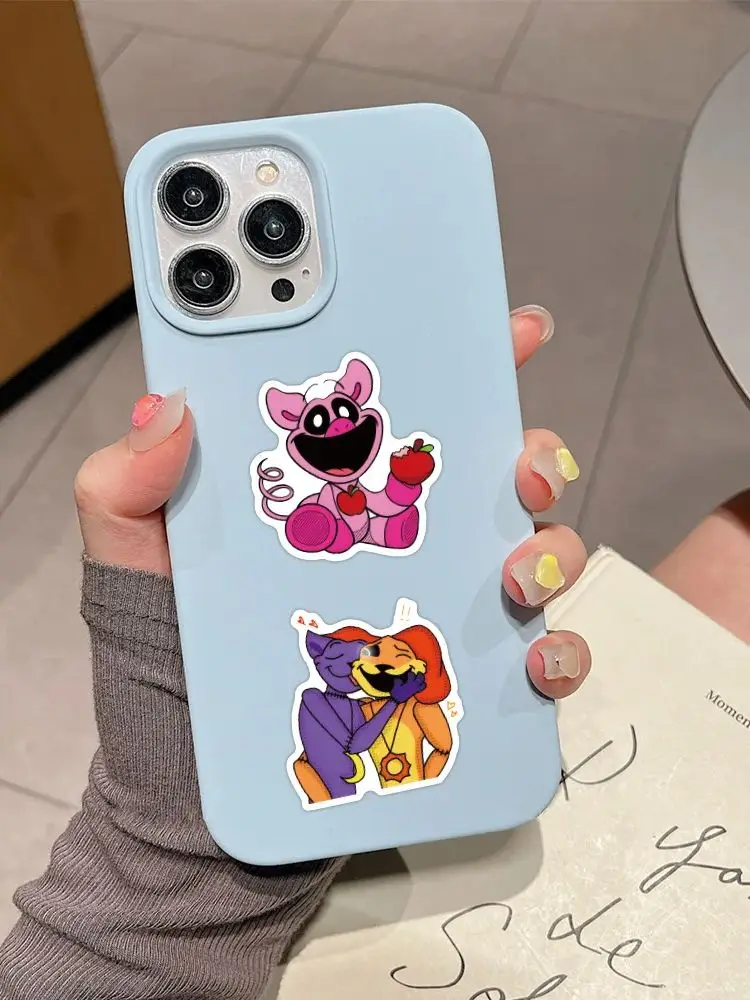 50 pièces Anime souriant bichiers Graffiti autocollants bricolage bagages ordinateur portable téléphone guitare voiture vélo planche à roulettes décalcomanies jouet