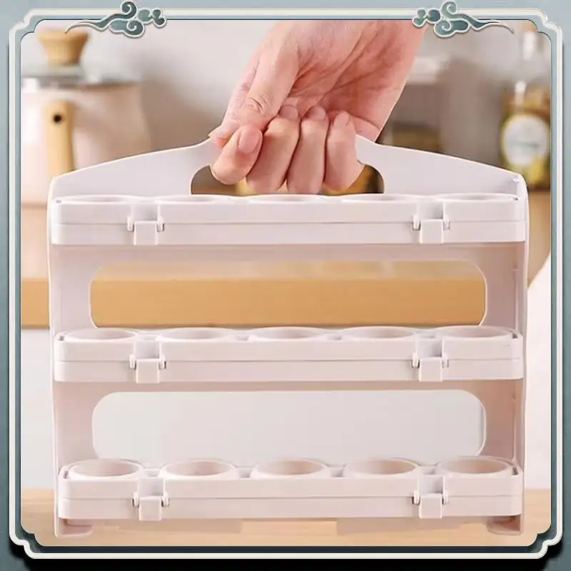 

Durable Egg Holder For Fridge - 3-Tier Egg Storage Organizer, Large Capacity Egg Rack For Refrigerator,Collapsible Egg Tray