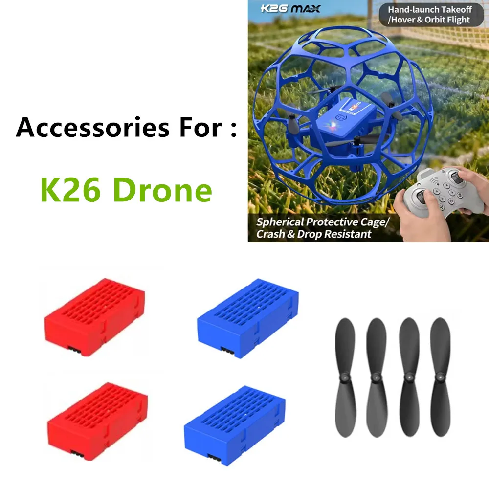 K26 Football Drone Parts K26 Drone Batteries 3.7V 500mAh/ Propeller Blade / Use For K26 Drone Parts