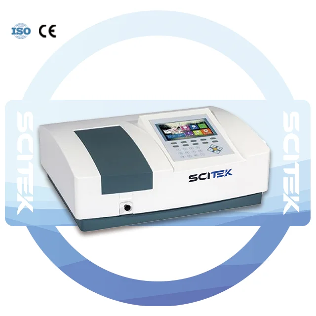 SCITEK UV VIS Spectrophotometer 7-inch Color Touch Screen Spectrophotometer with Bandwidth 0.5/1/1.8/2/4/5nm