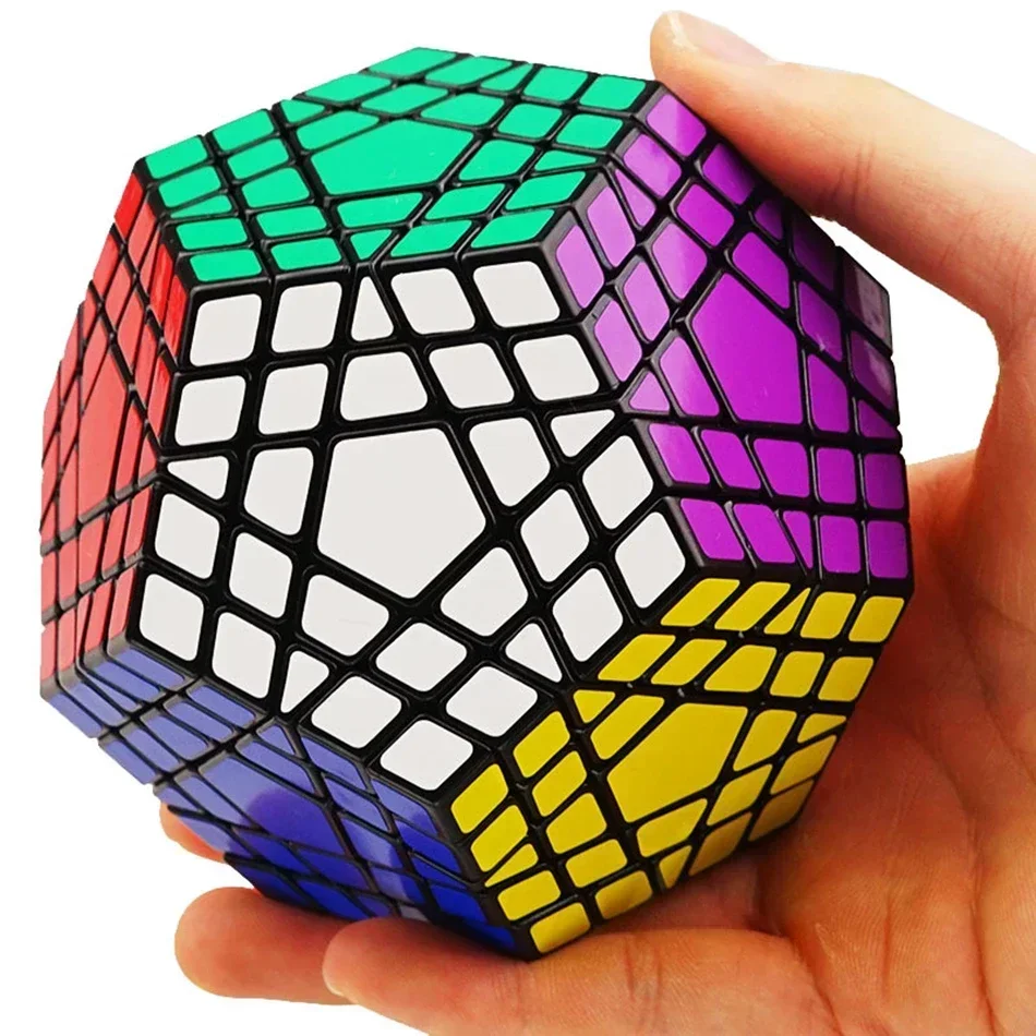 [Picube] SengSo 5x5 Megaminx 5x5x5 Gigaminx 매직 큐브 블랙 베이스 메가 프로페셔널 Cubo Magico 학습 교육 완구