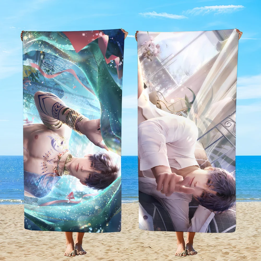 Fashion L-Love And D-Deepspace Rafayel Towel Textile Bathrobe Beach Quick-Drying Lightweight Portable Camping Swim Pool Travel