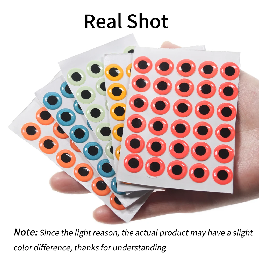Ojos 3D brillantes para señuelos de pesca – 3mm a 12mm - imagen 4