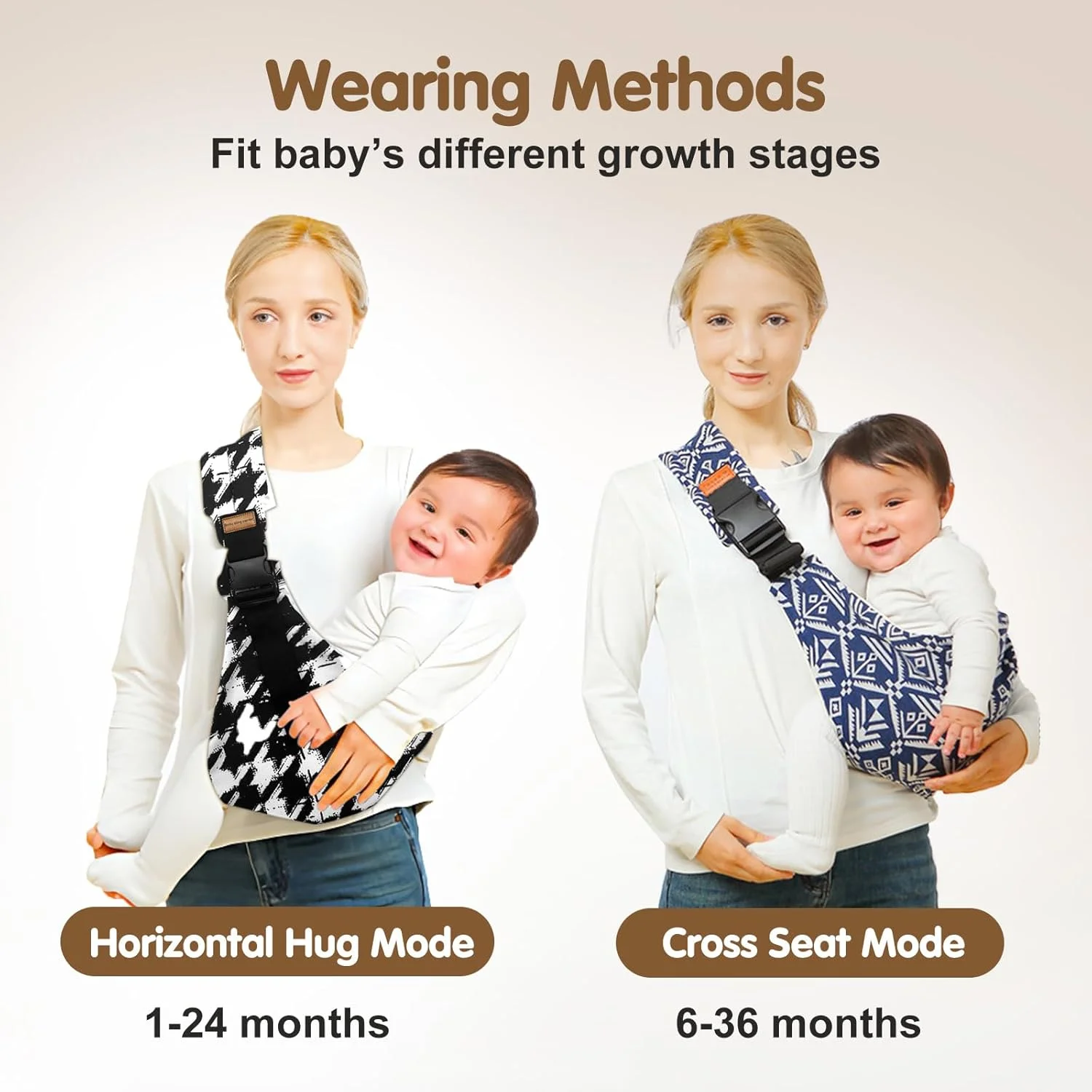 Newborn Baby Carrier Sling Adjustable Crossbody Wrap Infant Holder Baby Bag Hip-seat Ergonomic Support for Hands-Free Carrying view 3