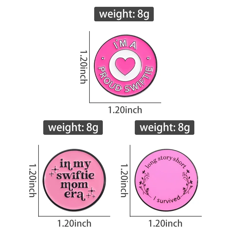 POP Music Singer Brooch Enamel Pins Custom Cute Pink Round Metal Brooches Lapel Backpack Badges Accessories Gift For Fan Friends