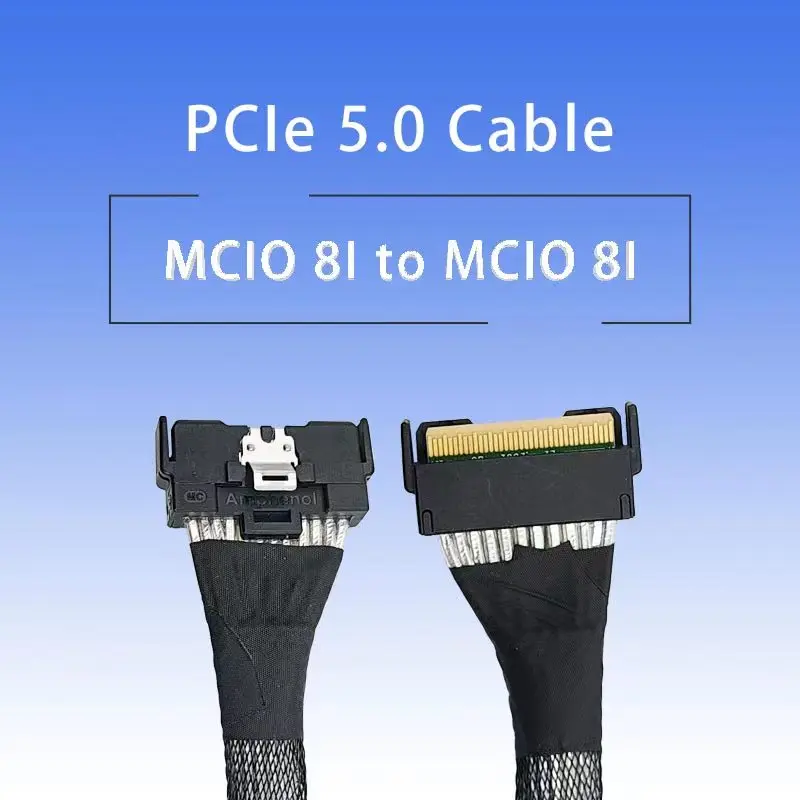 Câble PCIepig SAS MCIO 8i vers MCIO 8i NVMe, haute vitesse