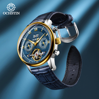 OCHSTIN Hot 2024 Watch for Men Date Week Month Shanghai Tourbillon Mechanical Movement Busines Leisure Men's Mechanical Watches