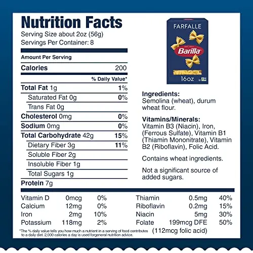 Immagine 6: Barilla Pasta, Farfalle, 16 Ounce (Pack of 12)
