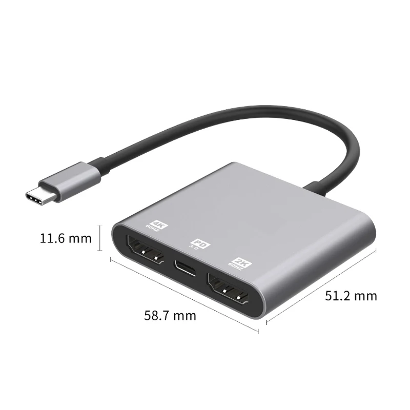 محول Type-C محطة إرساء متعددة الوظائف ، موسع الخائن ، مشاركة الشاشة ، محور اللعبة ، إلى متوافق مع HDMI