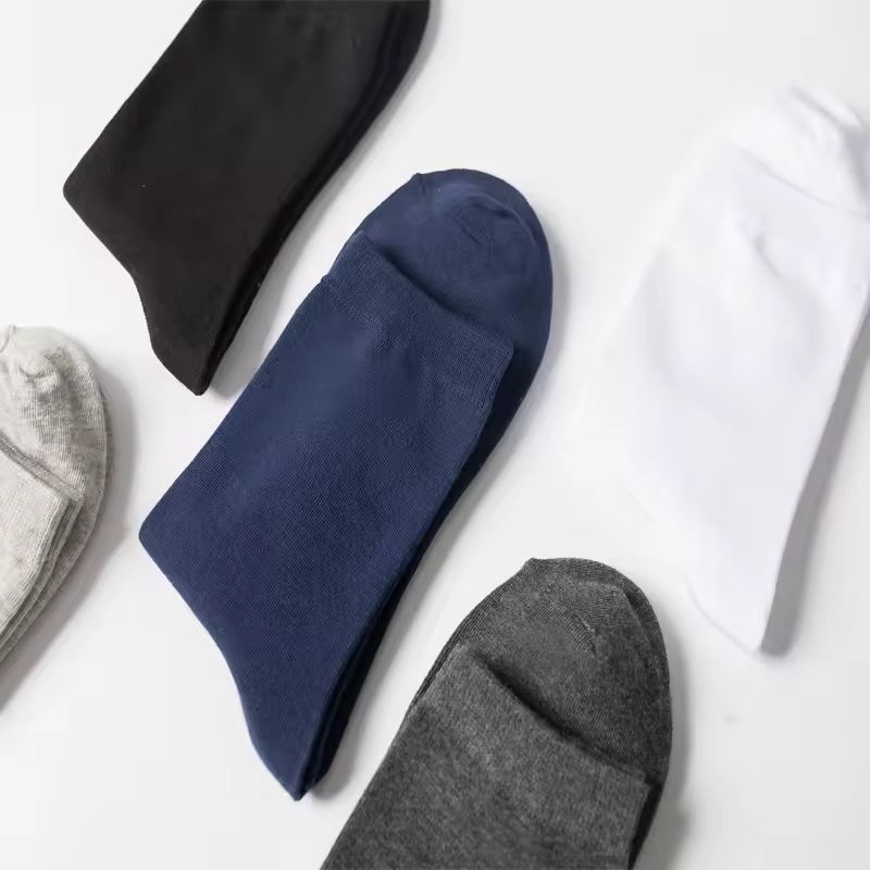 10Pairs/Lot Men Combed Cotton Socks Black Casual Business Breathable High Quality Man Sock New For Male Plus Size EU38-48 - Image 5