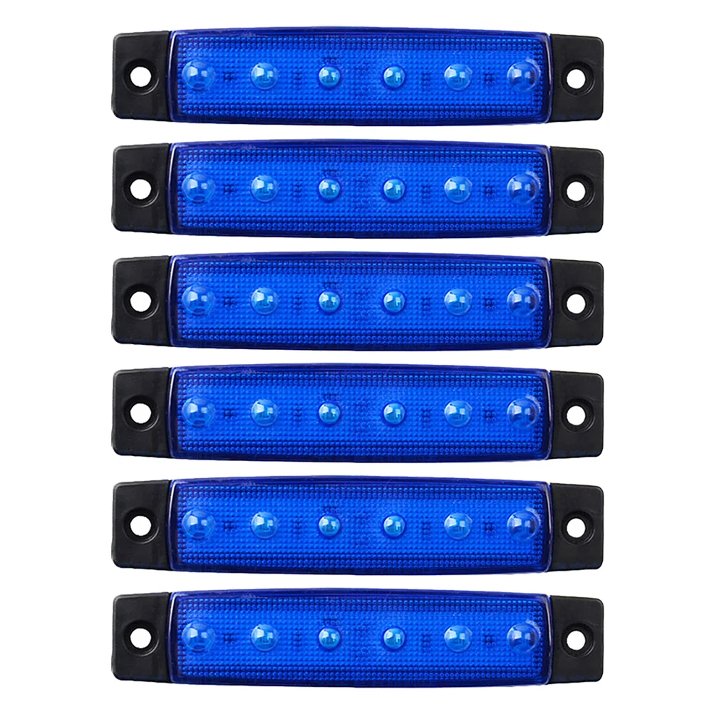 6 Pcs Ocean 6led Boat Light Strip Fishing Kayak Abs Trailer Tail Lights Kayaks Waterproof Navigation